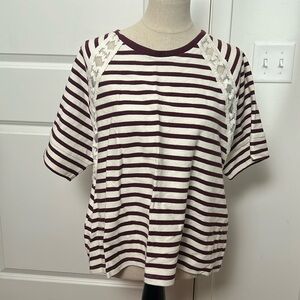 Striped Cut-Out Sweater